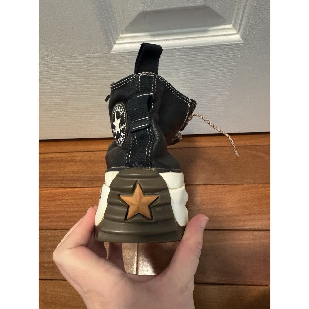 Converse Run Star Hike Platform Leather Hi Top Boot, A04306C Multi Sizes Black/G - Picture 11 of 16